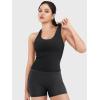 imageYEOREO Racerback Workout Tank Tops for Women Ackii U Neck Padded Camisole Tops Sleeveless Gym Yoga ShirtsBlack