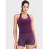 imageYEOREO Racerback Workout Tank Tops for Women Ackii U Neck Padded Camisole Tops Sleeveless Gym Yoga ShirtsBlack Cherry