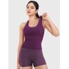 imageYEOREO Racerback Workout Tank Tops for Women Ackii U Neck Padded Camisole Tops Sleeveless Gym Yoga ShirtsBlack Cherry