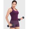 imageYEOREO Racerback Workout Tank Tops for Women Ackii U Neck Padded Camisole Tops Sleeveless Gym Yoga ShirtsBlack Cherry