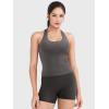 imageYEOREO Racerback Workout Tank Tops for Women Ackii U Neck Padded Camisole Tops Sleeveless Gym Yoga ShirtsDark Grey