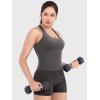 imageYEOREO Racerback Workout Tank Tops for Women Ackii U Neck Padded Camisole Tops Sleeveless Gym Yoga ShirtsDark Grey
