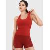 imageYEOREO Racerback Workout Tank Tops for Women Ackii U Neck Padded Camisole Tops Sleeveless Gym Yoga ShirtsRacing Red
