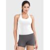 imageYEOREO Racerback Workout Tank Tops for Women Ackii U Neck Padded Camisole Tops Sleeveless Gym Yoga ShirtsWhite