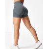 imageYEOREO Womens Biker Shorts 25quot No Front Seam Elysina High Waist Hidden Scrunch Workout Gym Yoga Running ShortsStorm Gray