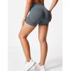 imageYEOREO Womens Biker Shorts 25quot No Front Seam Elysina High Waist Hidden Scrunch Workout Gym Yoga Running ShortsStorm Gray