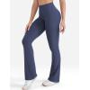 imageYEOREO Mini Flare Leggings for Women Hidden Scrunch Workout High Waisted Leggings 305quot No Front Seam Craze Gym Yoga PantsNavy Blue