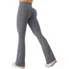 imageYEOREO Mini Flare Leggings for Women Hidden Scrunch Workout High Waisted Leggings 305quot No Front Seam Craze Gym Yoga PantsLara Smoke