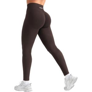 imageYEOREO Butt Lifting Leggings for Women Seamless Hidden Scrunch Workout Leggings 24quot Baderiy Gym Yoga Booty PantsChocolate Brown