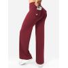 imageYEOREO Women Workout Straight Leggings with Pockets Hidden Scrunch High Waist Casiey Cargo Gym Yoga Wide Leg SweatpantsAnchor Red