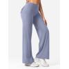 imageYEOREO Women Workout Straight Leggings with Pockets Hidden Scrunch High Waist Casiey Cargo Gym Yoga Wide Leg SweatpantsGranite Blue