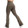 imageYEOREO Workout Mini Flare Leggings for Women Hidden Scrunch High Waisted Seamless Gym Leggings Brinklie 30quot Yoga PantsCoffee