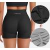 imageYEOREO Hidden Scrunch Workout Shorts Vision Women Seamless Gym Shorts High Waist Yoga ShortsBlack
