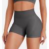 imageYEOREO Hidden Scrunch Workout Shorts Vision Women Seamless Gym Shorts High Waist Yoga ShortsDark Grey