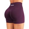imageYEOREO Women Workout Gym Shorts Butt Lifting Invisible Scrunch 45quot Crossover Mid Rise Waistband Seamless Booty Biker ShortsBlack Cherry