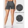 imageYEOREO Women Workout Gym Shorts Butt Lifting Invisible Scrunch 45quot Crossover Mid Rise Waistband Seamless Booty Biker ShortsDark Grey