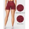 imageYEOREO Women Workout Gym Shorts Butt Lifting Invisible Scrunch 45quot Crossover Mid Rise Waistband Seamless Booty Biker ShortsScarlett Red