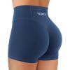 imageYEOREO Hidden Scrunch Workout Shorts with Pocket 35 Inseam High Waist Gym Yoga ShortsSapphire Blue